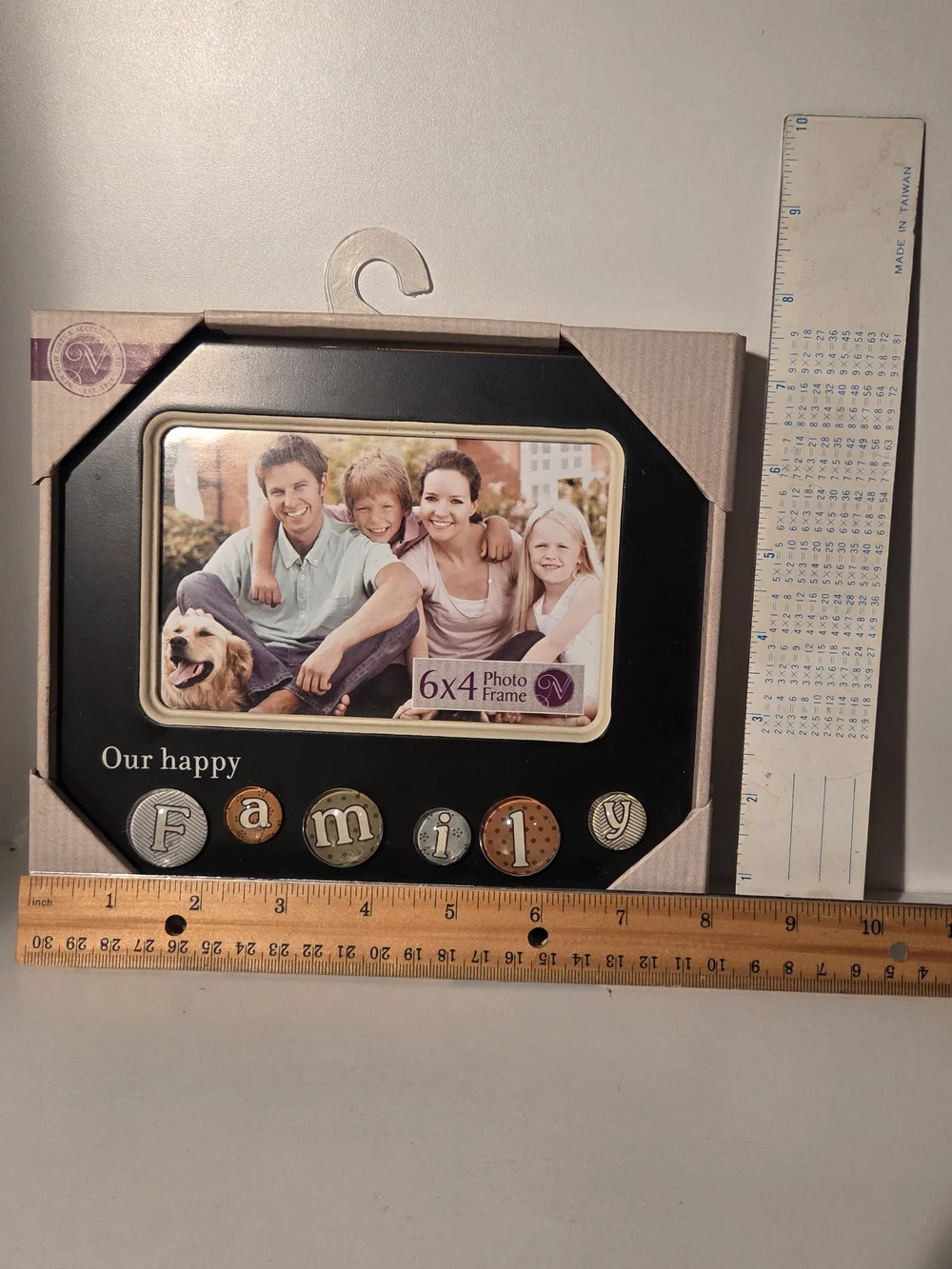 Our Happy Family Black 6x4 Photo Frame
